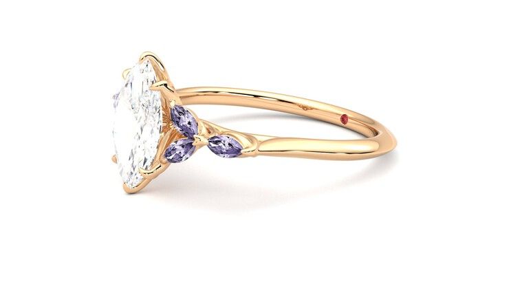 Taylor & Hart Tamora Marquise Engagement Ring 360 degree image 23