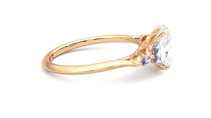 Taylor & Hart Tamora Oval Engagement Ring 360 degree image 9