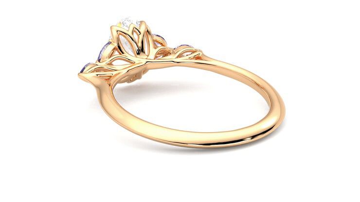 Taylor & Hart Tamora Oval Engagement Ring 360 degree image 17