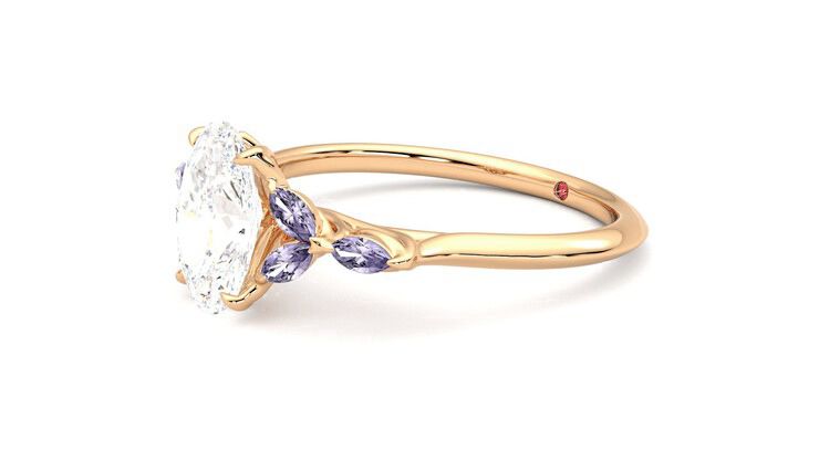 Taylor & Hart Tamora Oval Engagement Ring 360 degree image 23