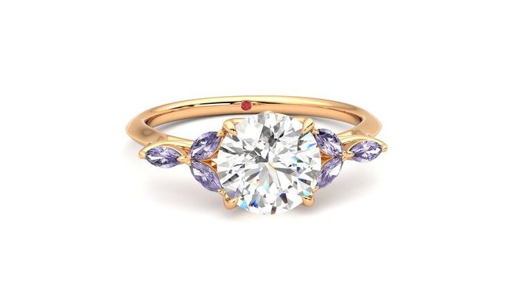 Taylor & Hart Tamora Round Engagement Ring 360 degree image 2