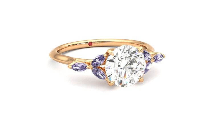 Taylor & Hart Tamora Round Engagement Ring 360 degree image 4