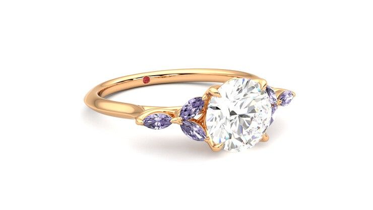 Taylor & Hart Tamora Round Engagement Ring 360 degree image 5