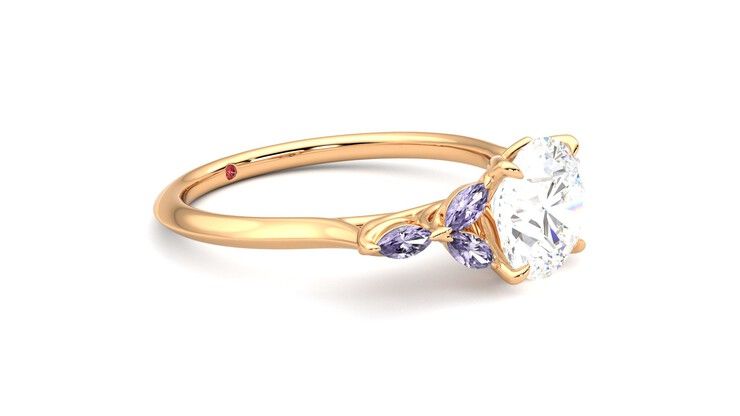 Taylor & Hart Tamora Round Engagement Ring 360 degree image 7