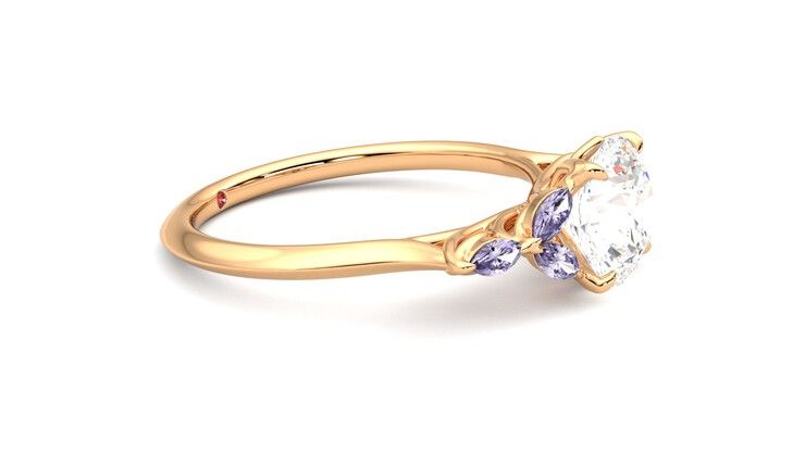Taylor & Hart Tamora Round Engagement Ring 360 degree image 8