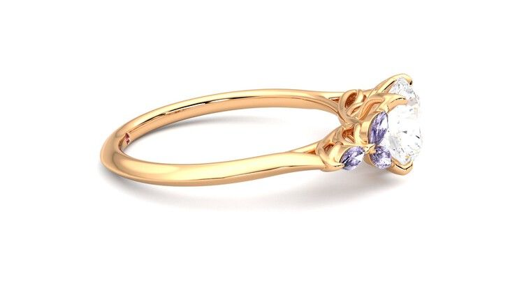 Taylor & Hart Tamora Round Engagement Ring 360 degree image 9