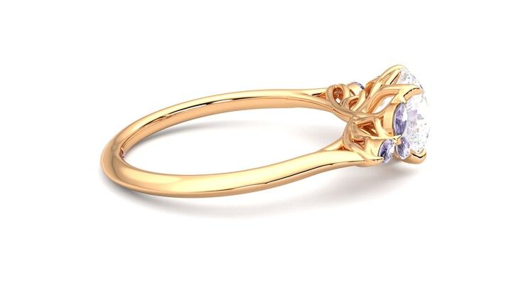 Taylor & Hart Tamora Round Engagement Ring 360 degree image 10