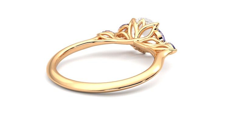 Taylor & Hart Tamora Round Engagement Ring 360 degree image 13