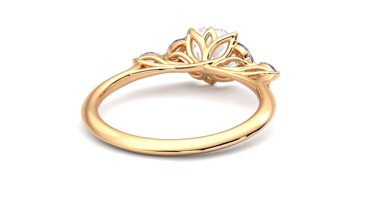 Taylor & Hart Tamora Round Engagement Ring 360 degree image 14