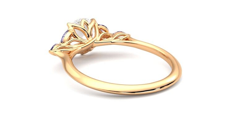 Taylor & Hart Tamora Round Engagement Ring 360 degree image 17