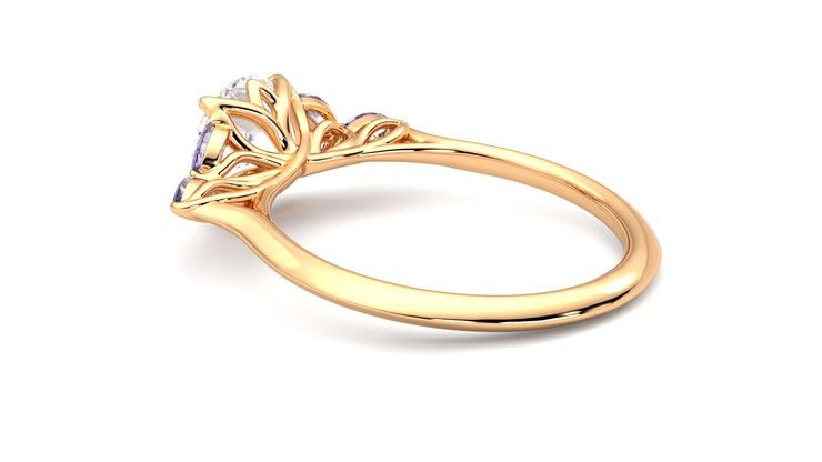 Taylor & Hart Tamora Round Engagement Ring 360 degree image 18