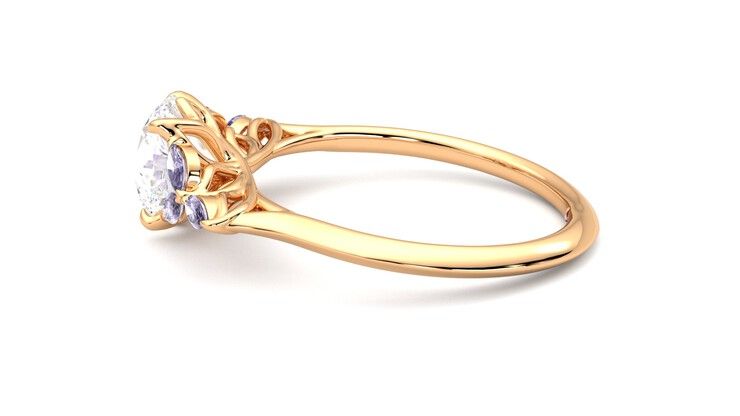 Taylor & Hart Tamora Round Engagement Ring 360 degree image 20