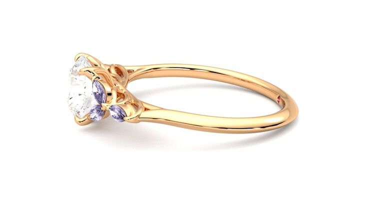 Taylor & Hart Tamora Round Engagement Ring 360 degree image 21