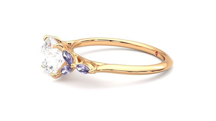 Taylor & Hart Tamora Round Engagement Ring 360 degree image 22
