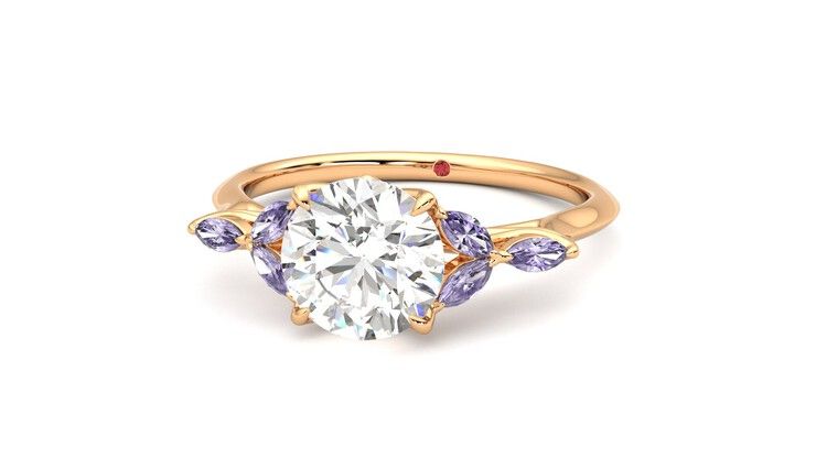 Taylor & Hart Tamora Round Engagement Ring 360 degree image 27