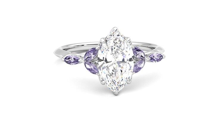 Taylor & Hart Tamora Marquise Engagement Ring 360 degree image 2
