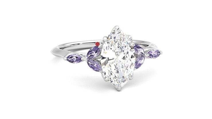 Taylor & Hart Tamora Marquise Engagement Ring 360 degree image 3