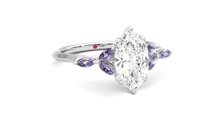 Taylor & Hart Tamora Marquise Engagement Ring 360 degree image 4