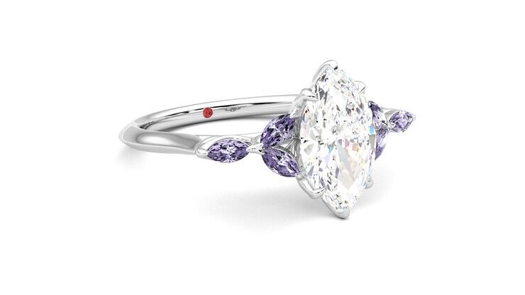 Taylor & Hart Tamora Marquise Engagement Ring 360 degree image 5
