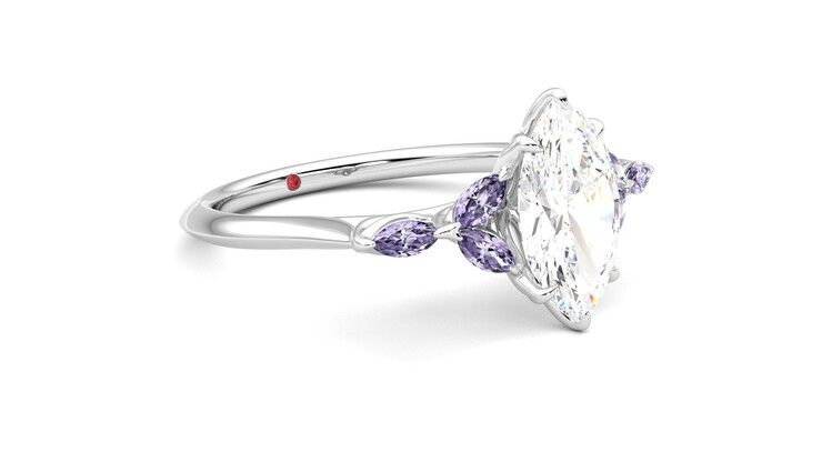 Taylor & Hart Tamora Marquise Engagement Ring 360 degree image 6