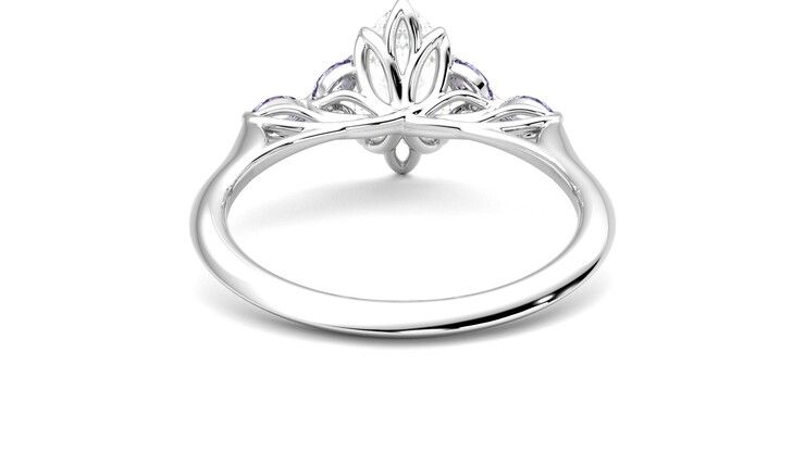 Taylor & Hart Tamora Marquise Engagement Ring 360 degree image 15