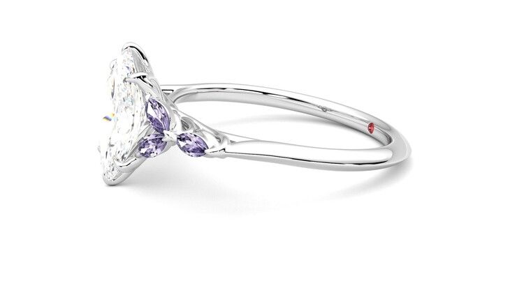 Taylor & Hart Tamora Marquise Engagement Ring 360 degree image 22