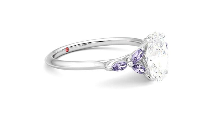 Taylor & Hart Tamora Oval Engagement Ring 360 degree image 7