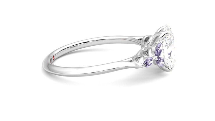 Taylor & Hart Tamora Oval Engagement Ring 360 degree image 9