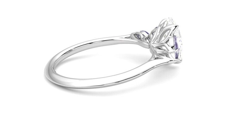 Taylor & Hart Tamora Oval Engagement Ring 360 degree image 11