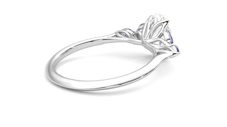 Taylor & Hart Tamora Oval Engagement Ring 360 degree image 12