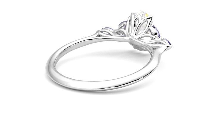 Taylor & Hart Tamora Oval Engagement Ring 360 degree image 13