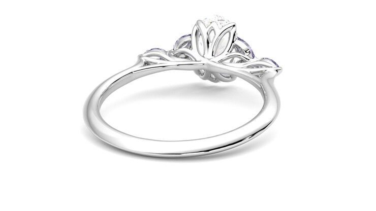 Taylor & Hart Tamora Oval Engagement Ring 360 degree image 14
