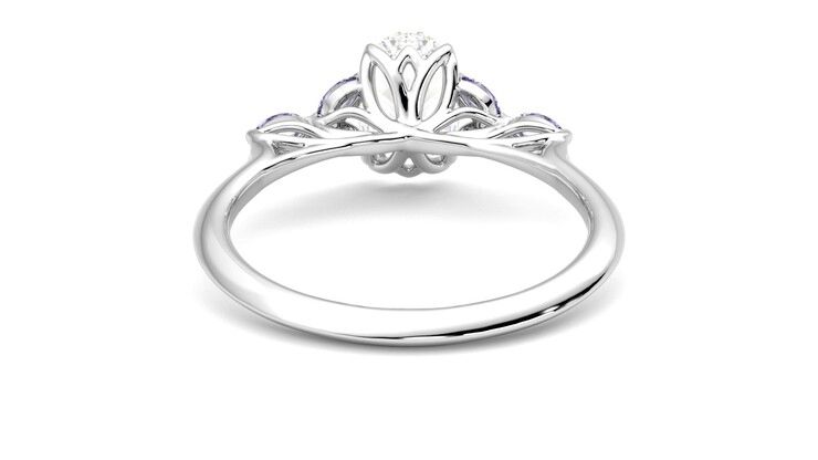 Taylor & Hart Tamora Oval Engagement Ring 360 degree image 15