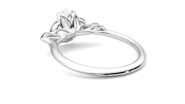 Taylor & Hart Tamora Oval Engagement Ring 360 degree image 17