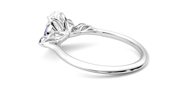 Taylor & Hart Tamora Oval Engagement Ring 360 degree image 18