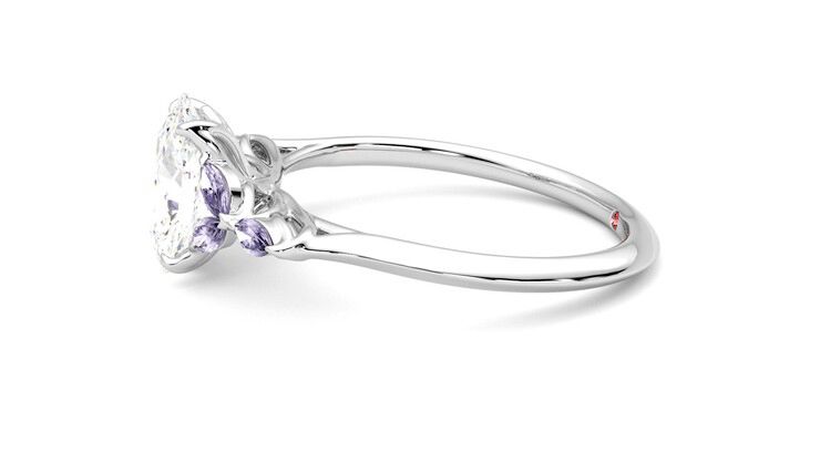 Taylor & Hart Tamora Oval Engagement Ring 360 degree image 21