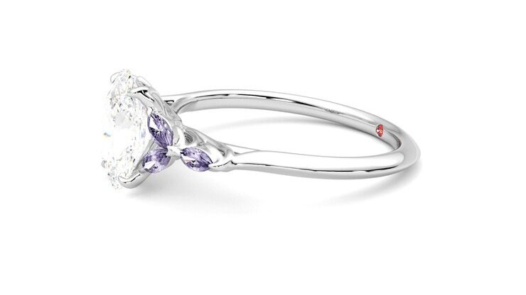 Taylor & Hart Tamora Oval Engagement Ring 360 degree image 22