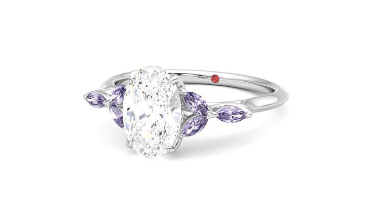 Taylor & Hart Tamora Oval Engagement Ring 360 degree image 26