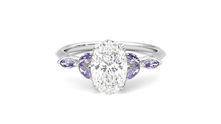 Taylor & Hart Tamora Oval Engagement Ring 360 degree image 29