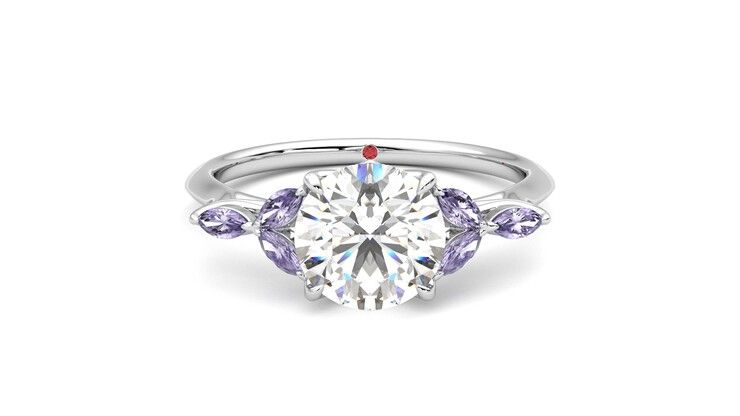 Taylor & Hart Tamora Round Engagement Ring 360 degree image 0