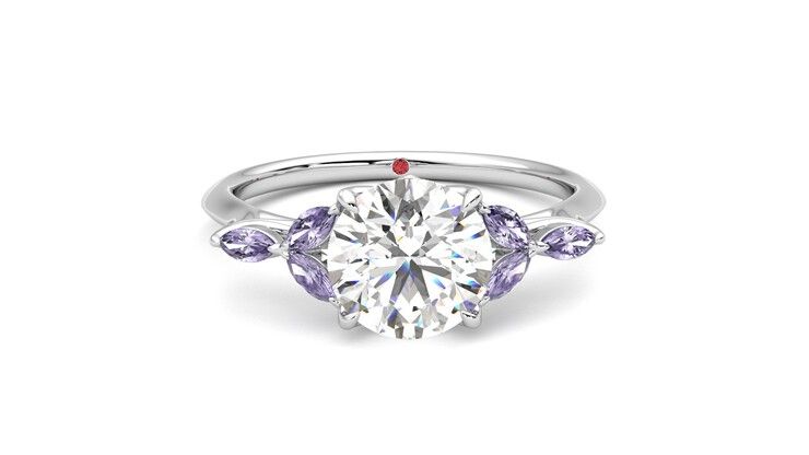 Taylor & Hart Tamora Round Engagement Ring 360 degree image 1