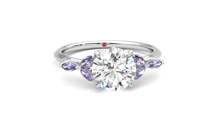 Taylor & Hart Tamora Round Engagement Ring 360 degree image 2