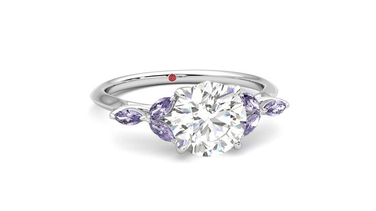 Taylor & Hart Tamora Round Engagement Ring 360 degree image 3