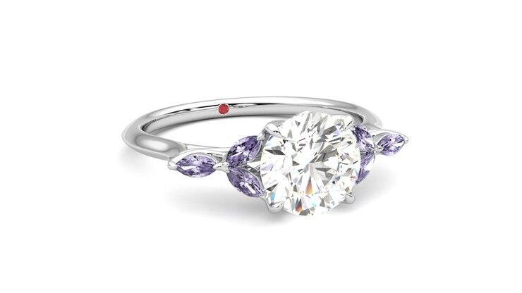 Taylor & Hart Tamora Round Engagement Ring 360 degree image 4