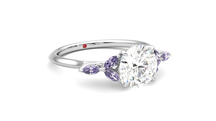 Taylor & Hart Tamora Round Engagement Ring 360 degree image 5