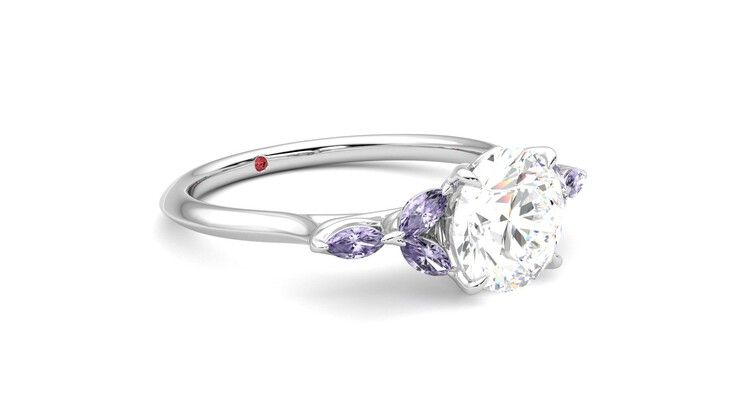 Taylor & Hart Tamora Round Engagement Ring 360 degree image 6
