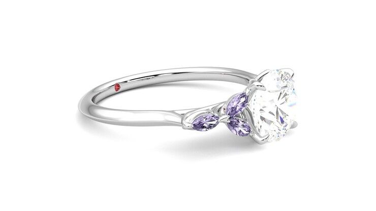 Taylor & Hart Tamora Round Engagement Ring 360 degree image 7
