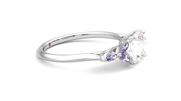 Taylor & Hart Tamora Round Engagement Ring 360 degree image 8