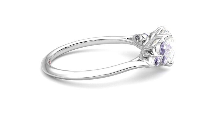 Taylor & Hart Tamora Round Engagement Ring 360 degree image 10