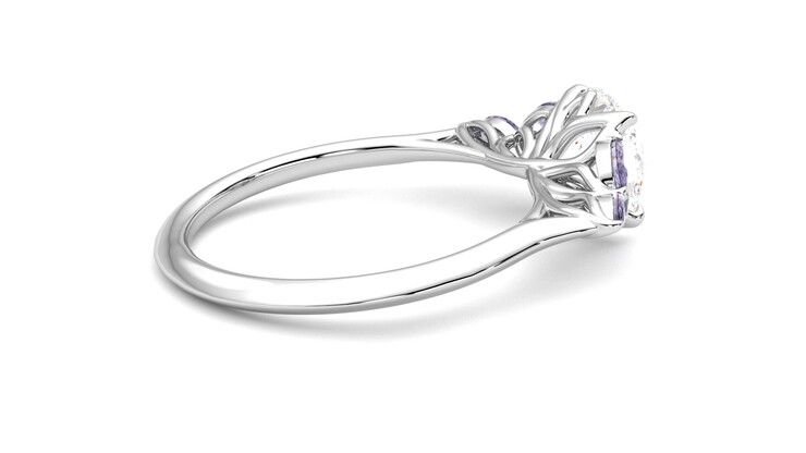 Taylor & Hart Tamora Round Engagement Ring 360 degree image 11